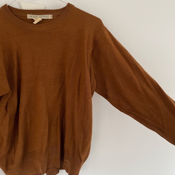 Vintage 30% Wool Burnt Orange Crewneck - Picture 3 of 9